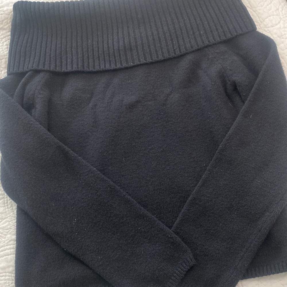 Old Navy Black Off-Shoulder Sweater